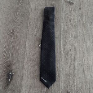 Oscar De La Renta Men’s Necktie Black, White Doted Tie